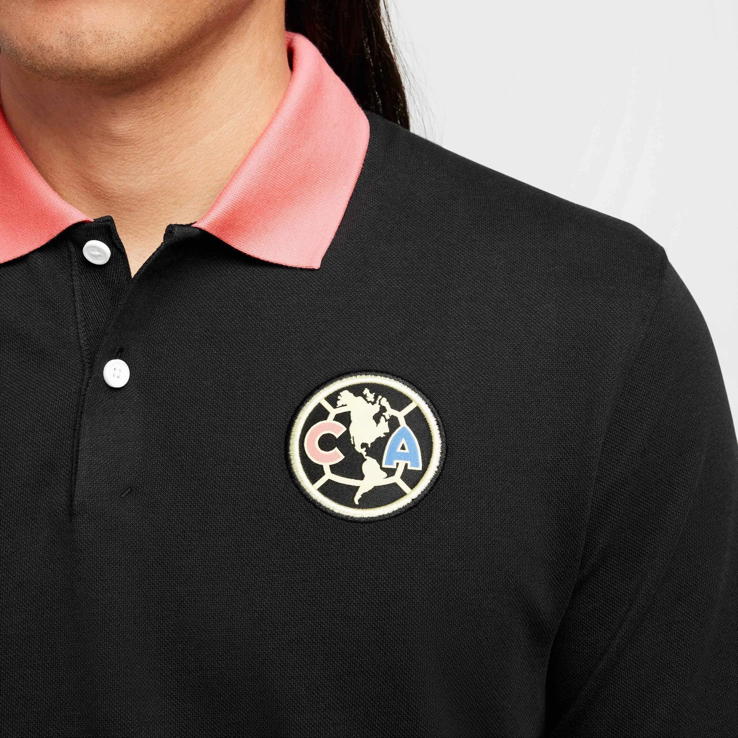 Nike 2024-25 Club America Men's Slim Polo Tee (Detail 3)