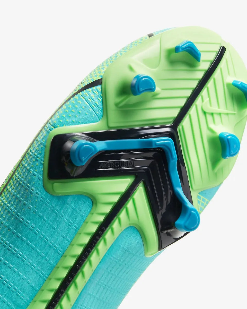 Nike JR Vapor 14 Academy FG-MG - Turquoise-Lime Glow (Detail 1)