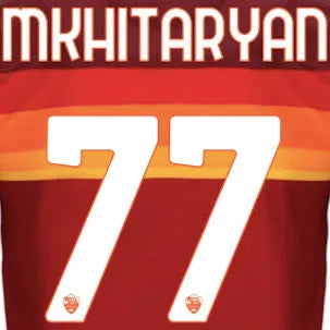 Roma 2020/21 Home Mkhitaryan #77 Jersey Name Set