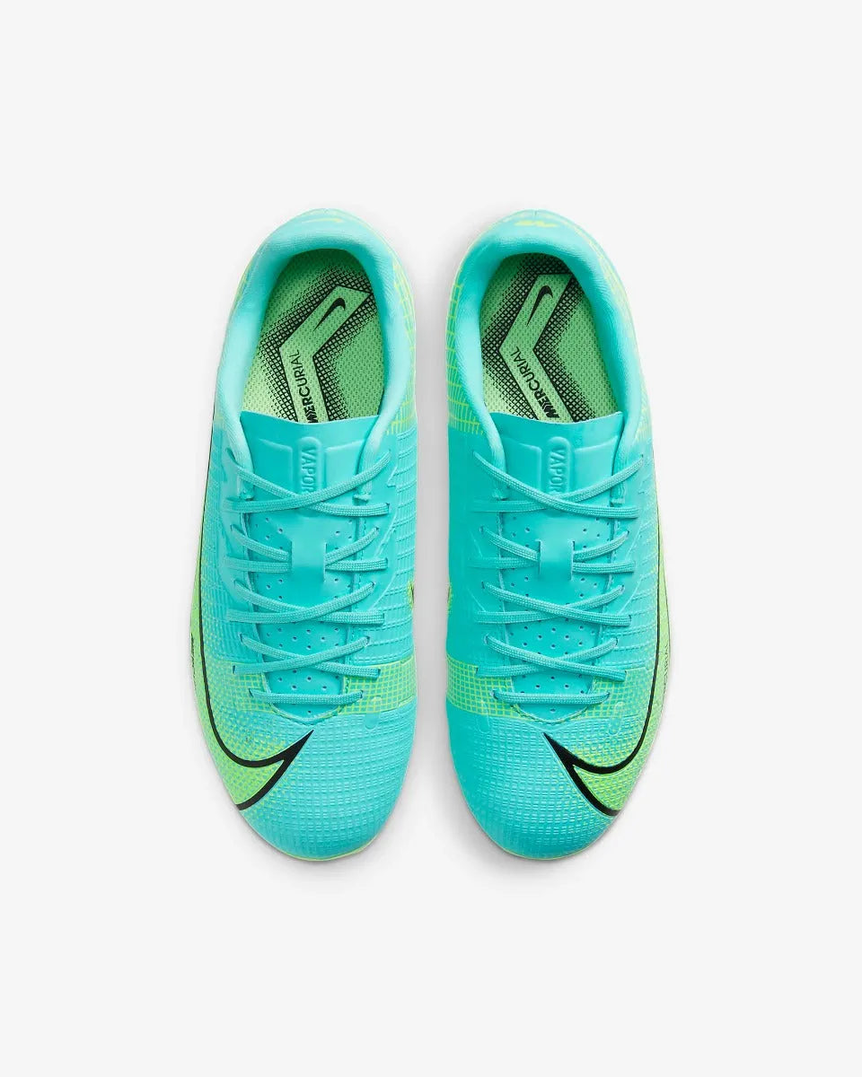 Nike JR Vapor 14 Academy FG-MG - Turquoise-Lime Glow (Pair - Top)