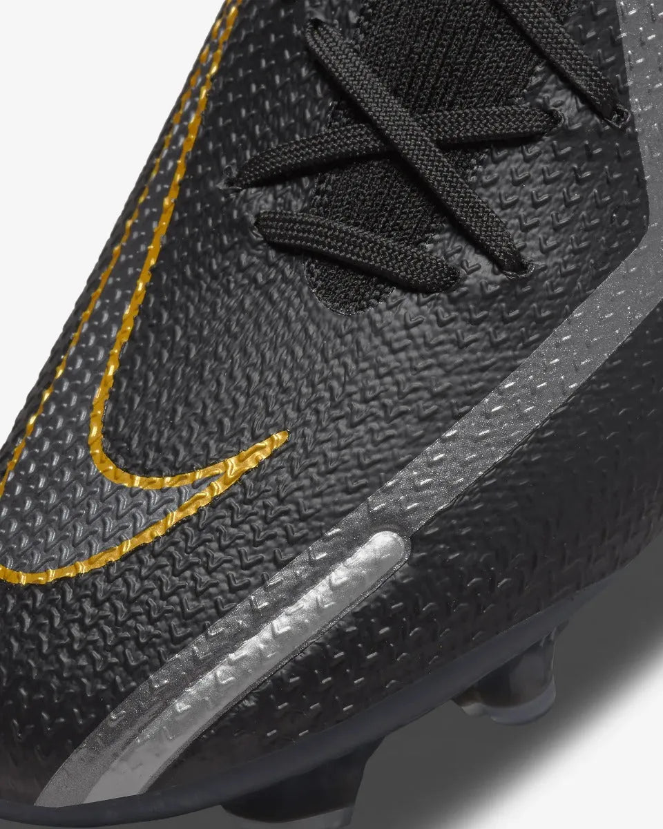 Nike Phantom GT2 Elite FG - Black-Dark Grey-Gold (Detail 2)