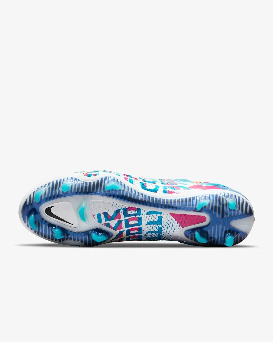 Nike Phantom GT Elite DF 3D FG - White-Blue-Pink (Bottom)