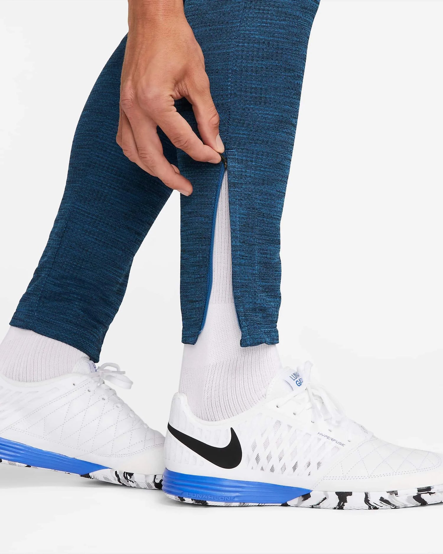 Nike Men's Academy Dri-Fit Track Pants Industrial Blue-Black (Detail 4)