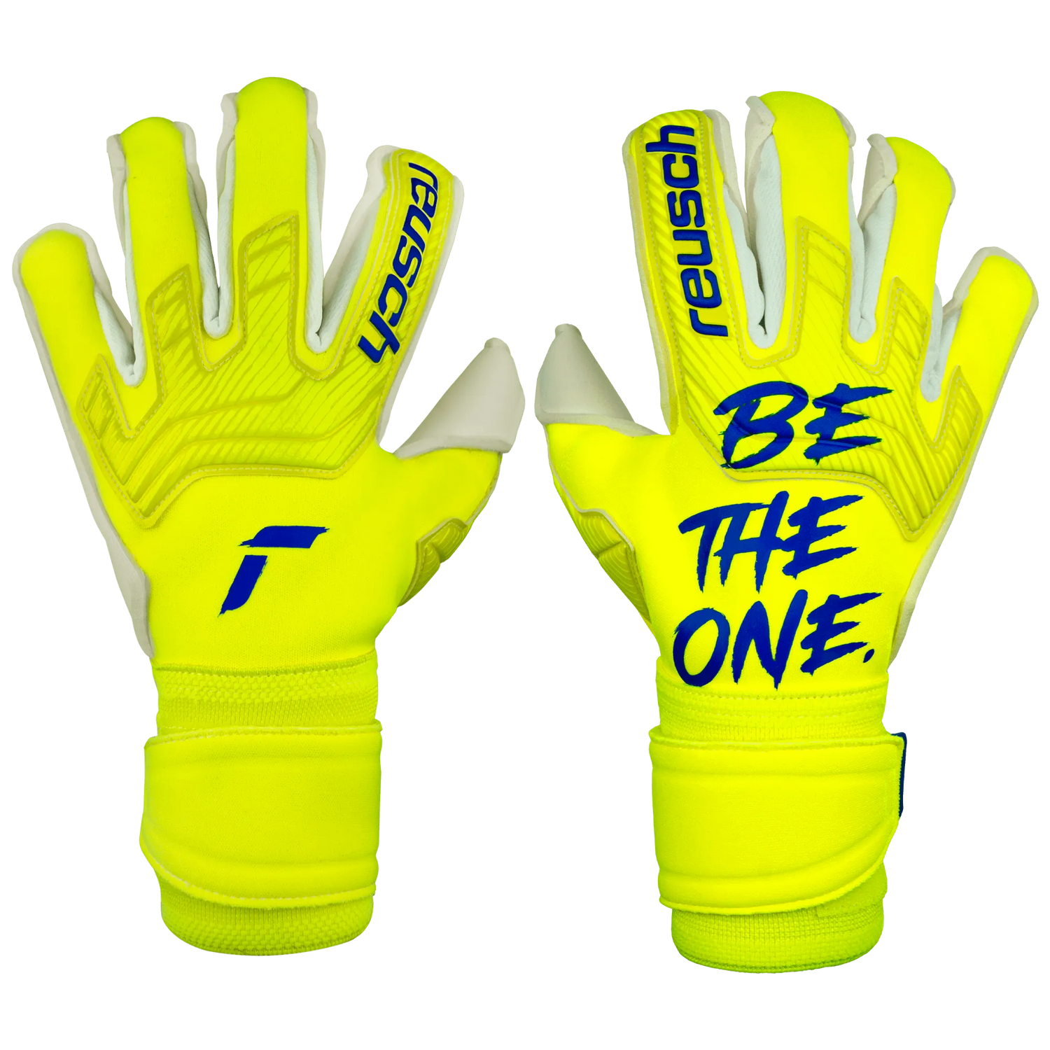 Reusch Attrakt Gold X Alpha Goalkeeper Gloves - Yellow-Blue-White (Pair 2)