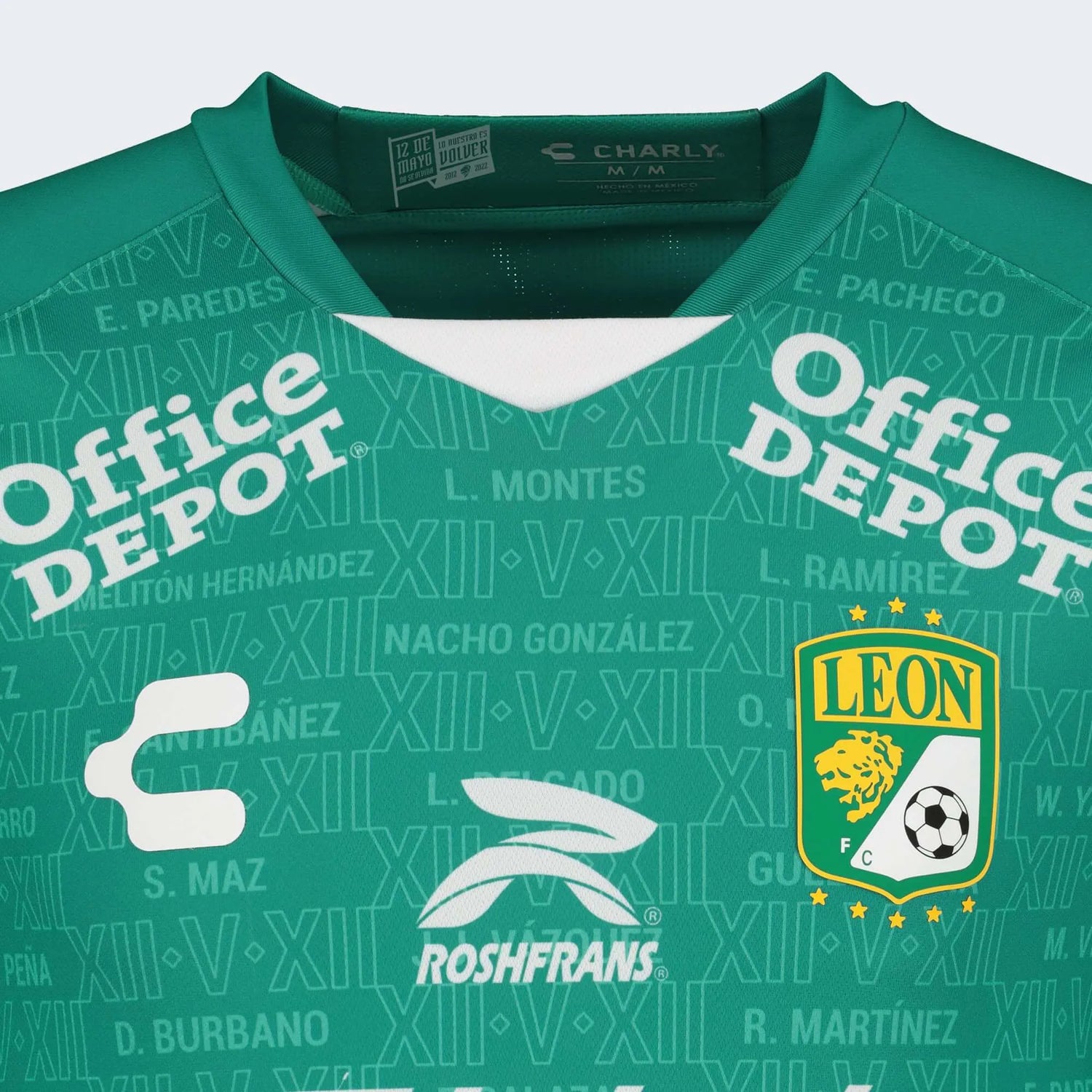 Charly 2022-23 Leon Home Long-Sleeve Jersey - Green (Detail 1)