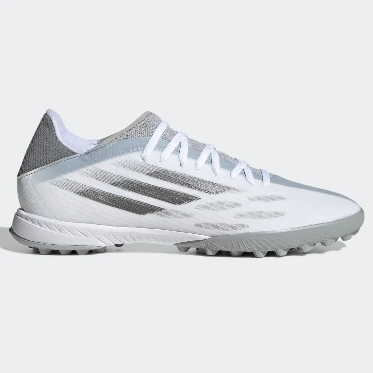 Adidas X Speedflow .3 TF - White-Iron Metallic (Side 1)