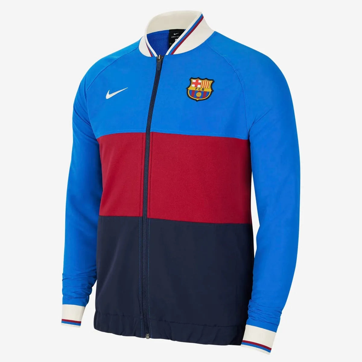 Nike 2021-22 Barcelona Track Top - Blue-Noble Red