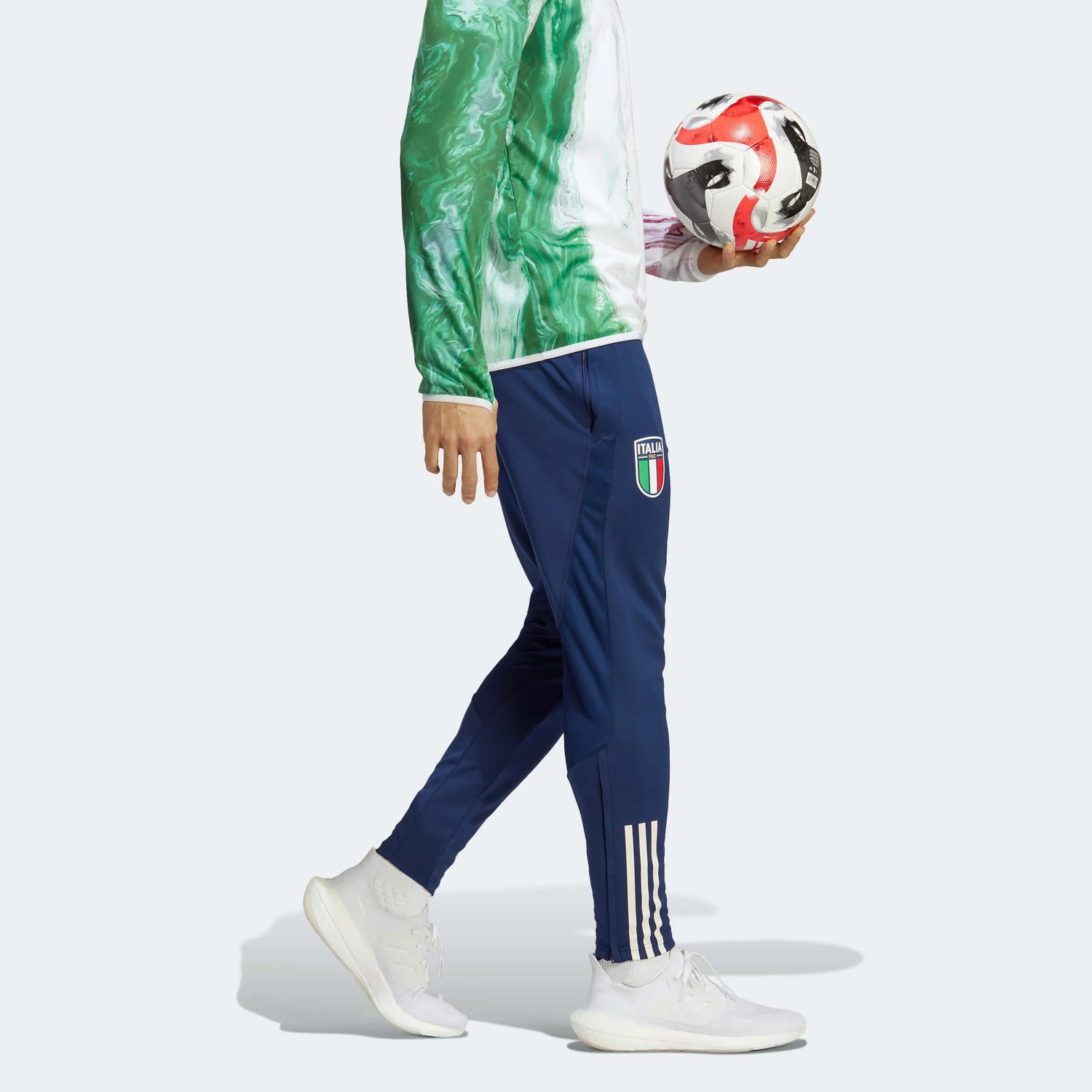 adidas 2023 Italy Tiro 23 Training Pants - Navy (Model - Side)