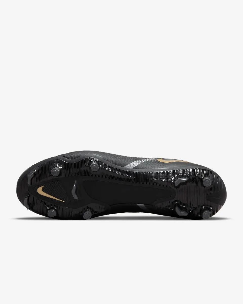 Nike Phantom GT2 Academy FG-MG - Black-Dark Grey-Gold (Bottom)