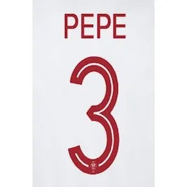 Portugal 2018 Away Pepe #3 Jersey Name Set