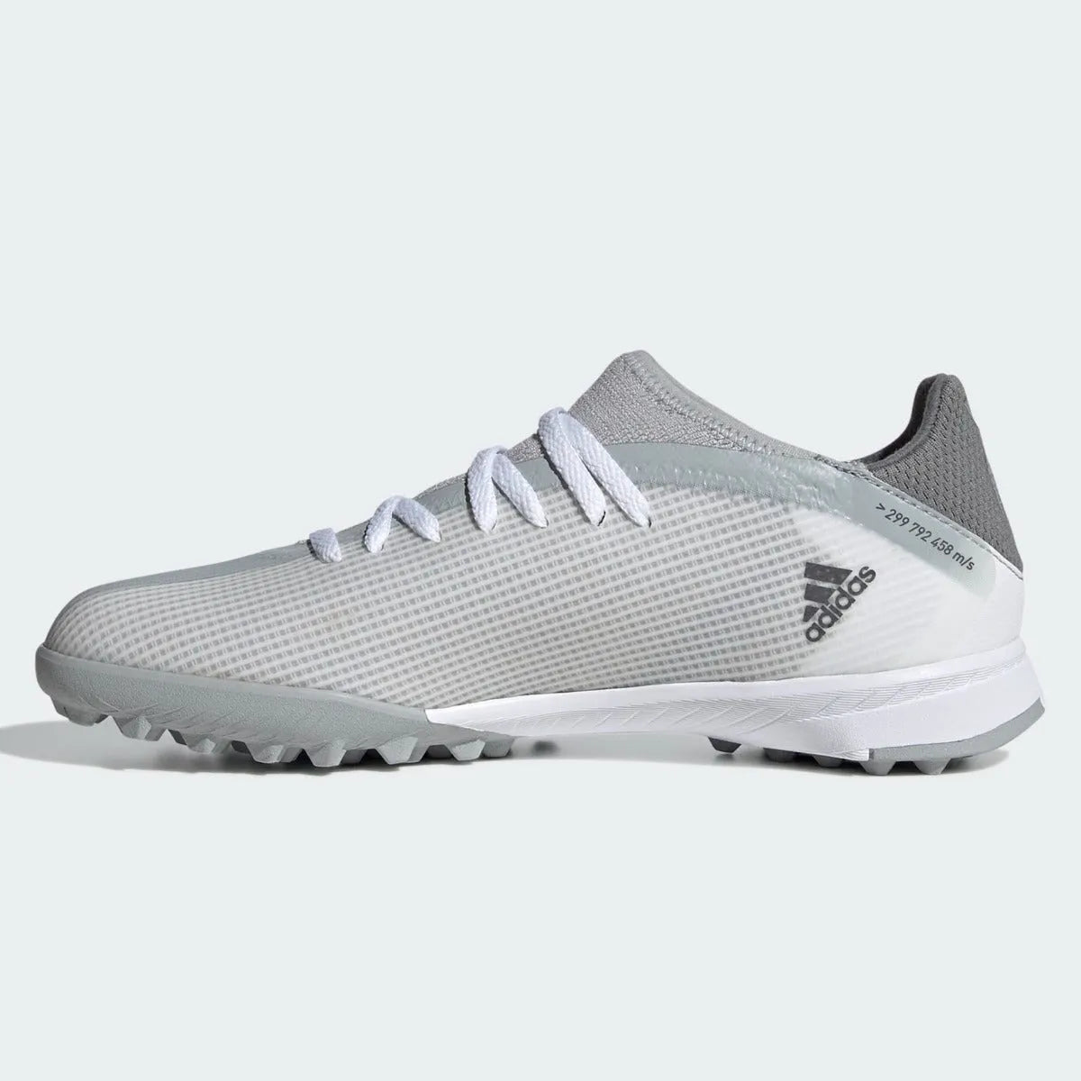 Adidas JR X Speedflow .3 TF - White-Iron Metallic (Side 2)