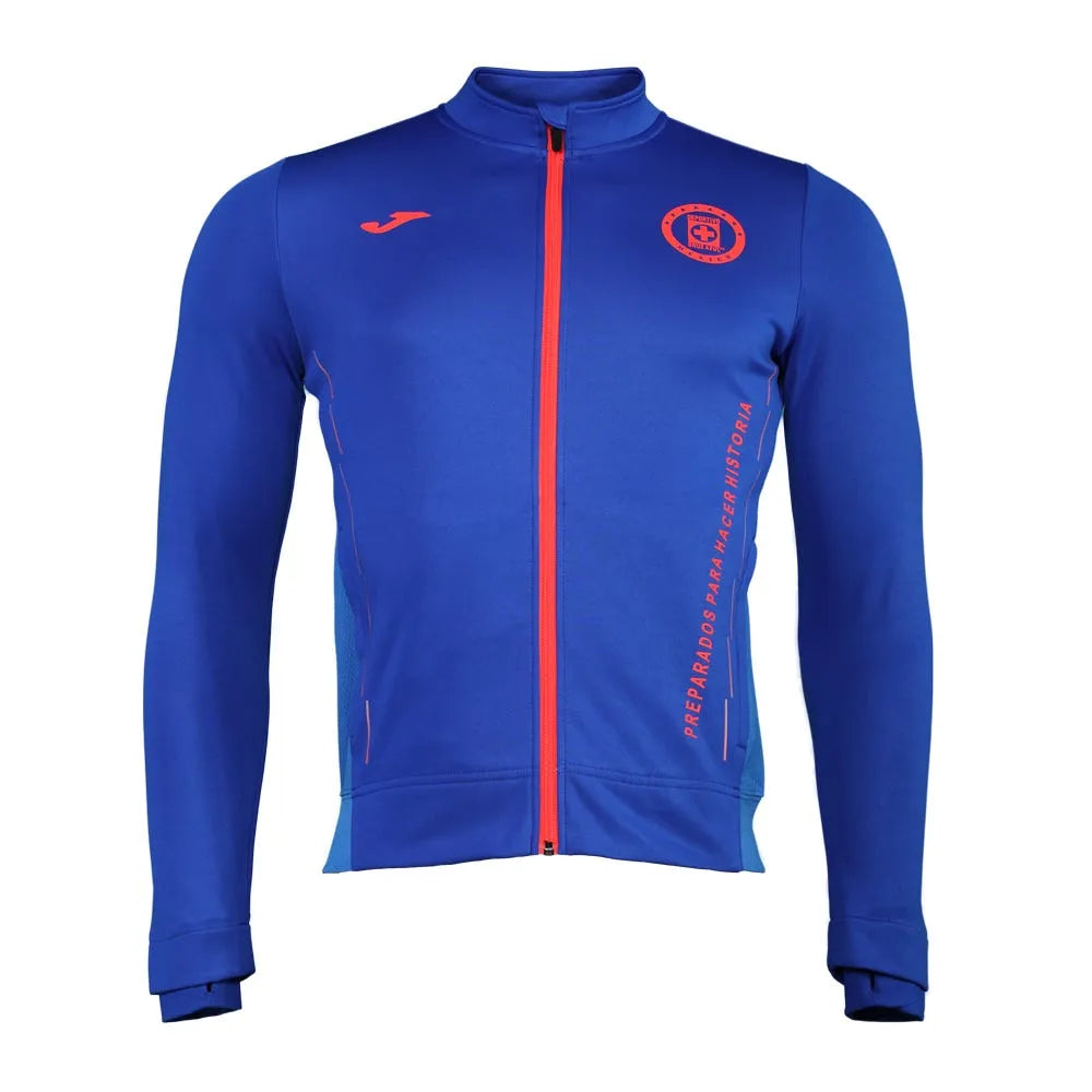 Joma 2021-22 Cruz Azul Full-Zip Jacket - Royal (Front)