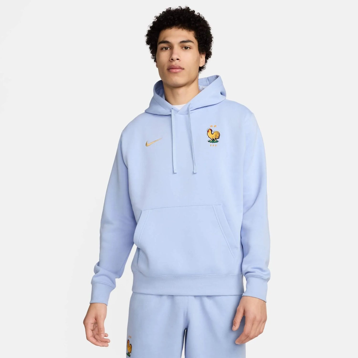 Nike 2024-25 France Men's NSW Club PO Hoodie (Model - Front)