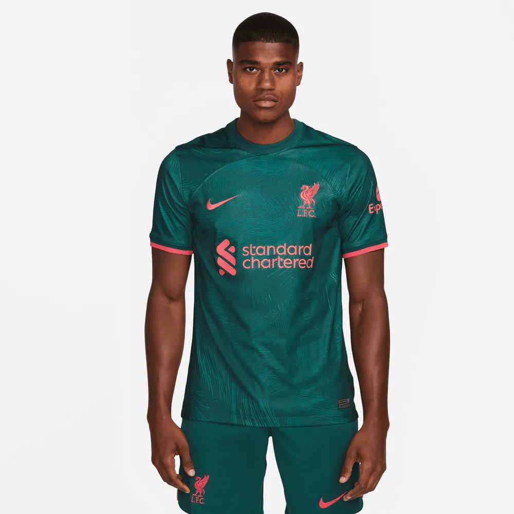 Nike 2022-23 Liverpool Third Jersey - Dark Atomic Teal-Siren Red (Model - Front)