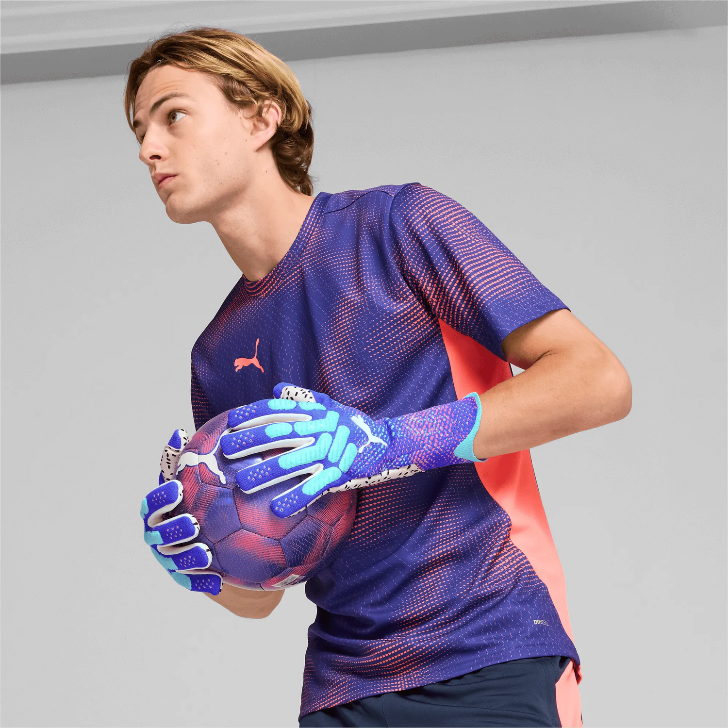 Puma Future Ultimate NC Goalkeeper Gloves Bluemazing-Sunset Glow-Electric Peppermint (Model 1)