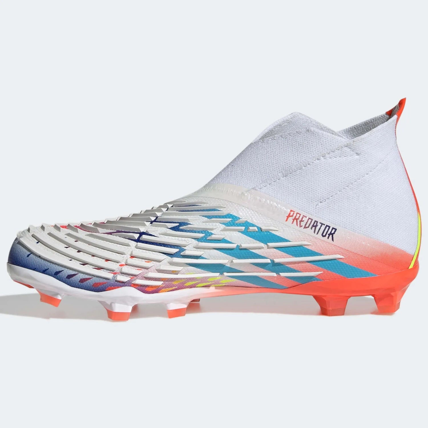 adidas Jr Predator Edge+ FG J - White-Yellow-Blue (Side 2)