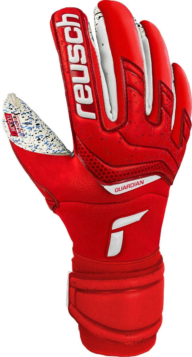 Reusch Attrakt Fusion Guardian Goalkeeper Gloves - Red-White (Single - Outer)