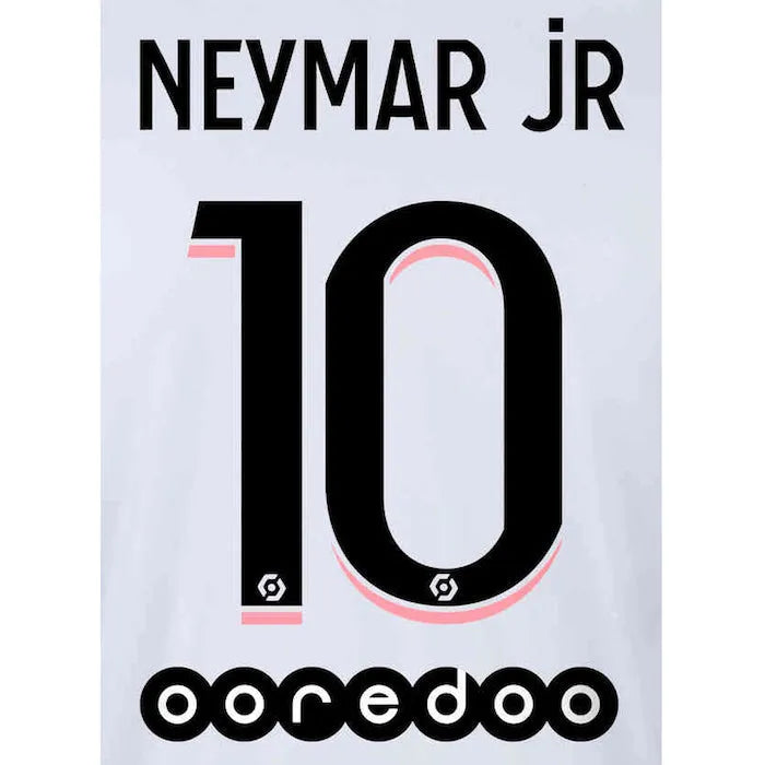 PSG 2021/22 Away Neymar Jr #10 YOUTH Jersey Name Set