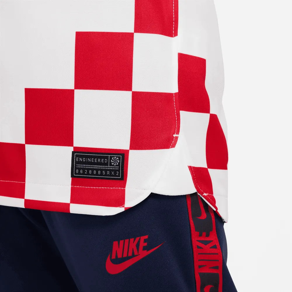 Nike 2022-23 Croatia Youth Home Jersey White-Red-Blue (Detail 2)