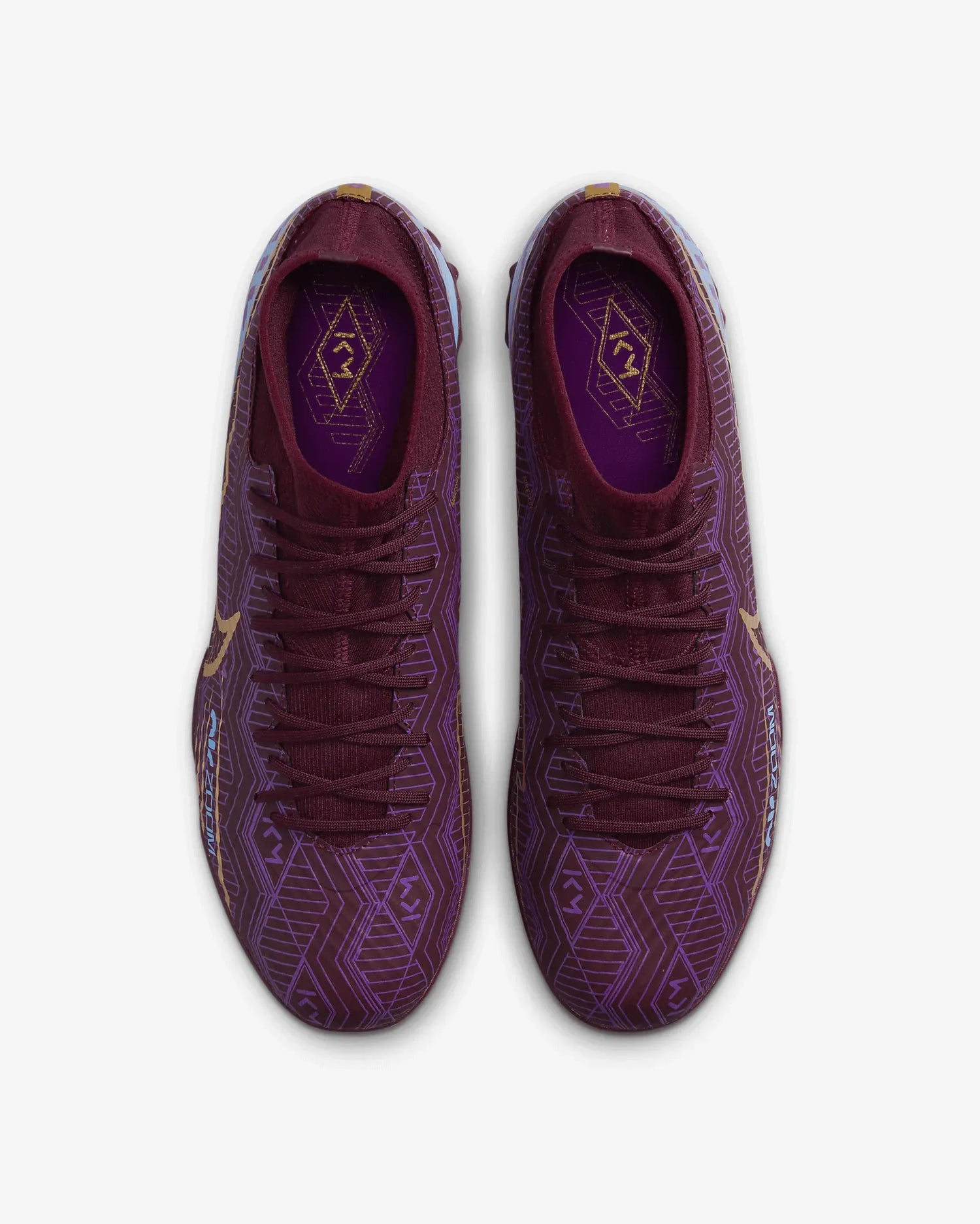 Nike Zoom Superfly 9 Academy KM Turf - Dark Beetroot-Gold (Pair - Top)