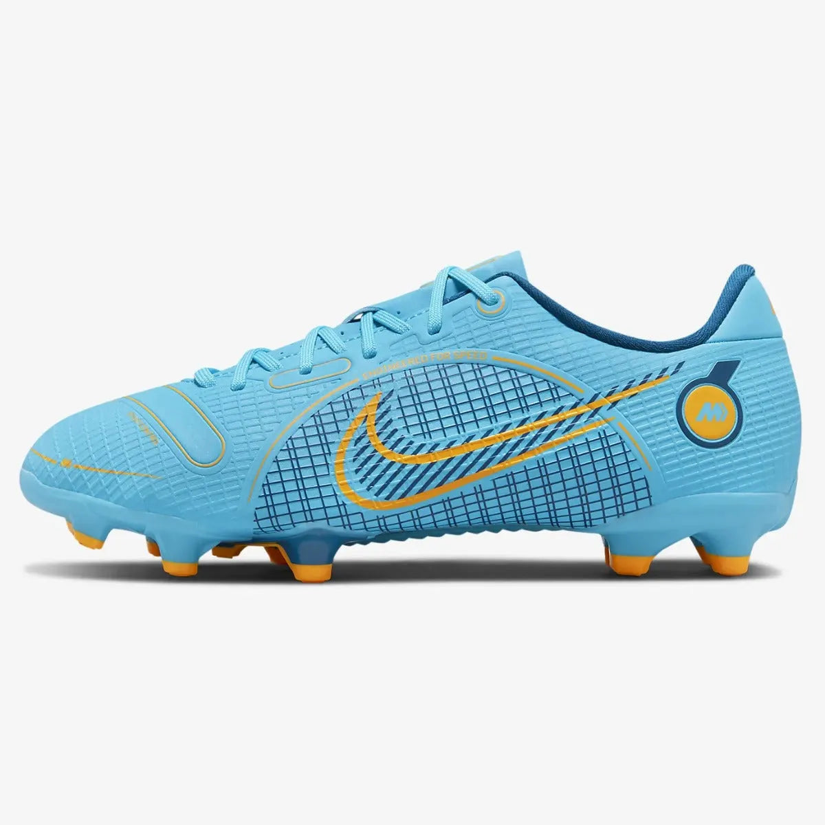 Nike JR Mercurial Vapor 14 Academy FG-MG - Chlorine Blue-Laser Orange (Side 1)