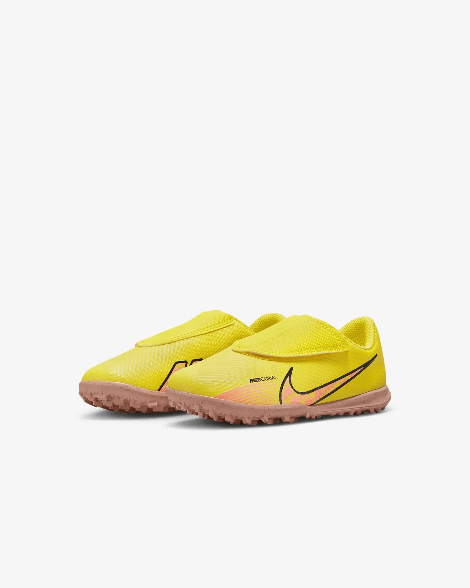 Nike Kids Vapor 15 Club Turf PS (V) - Yellow Strike-Sunset Glow (Pair - Diagonal)