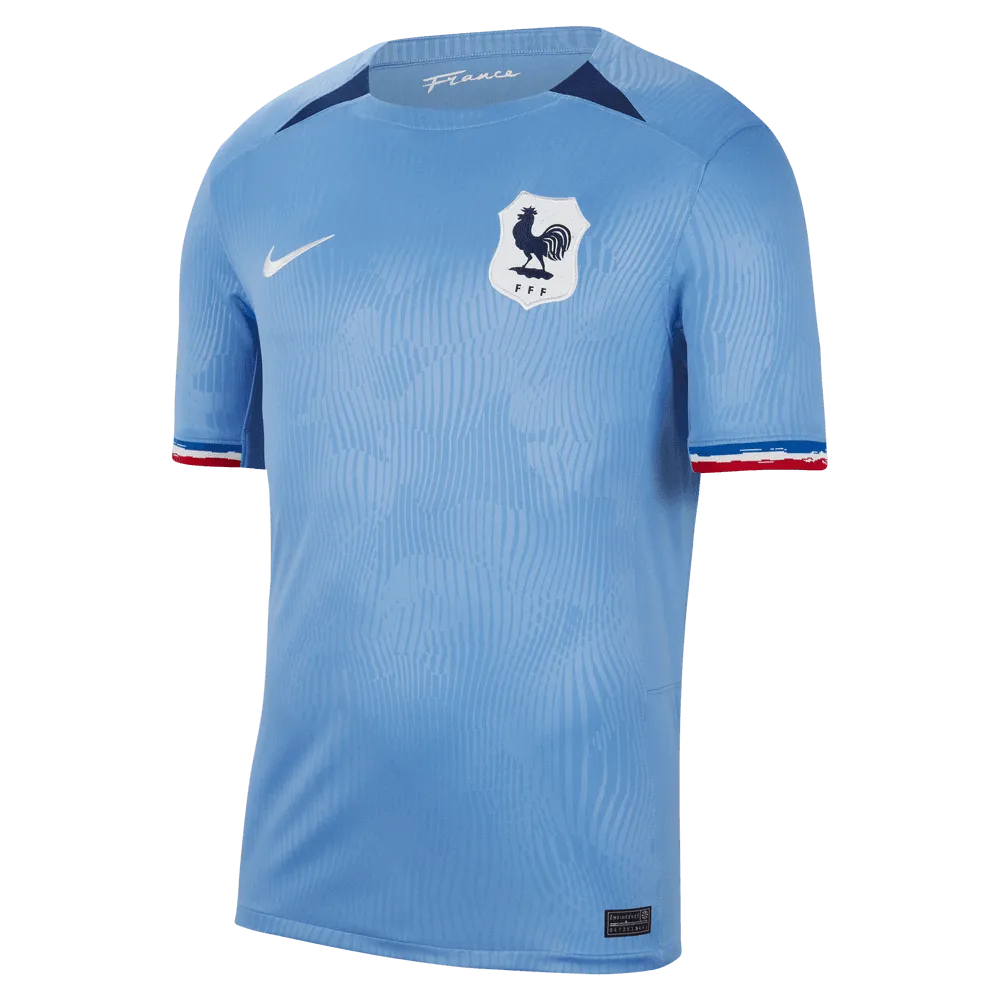 Nike 2023-24 France Women's (Men's Cut) Stadium Home Jersey (Front)