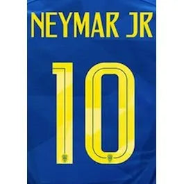 Brasil 2018 Youth Away Neymar JR #10 Jersey Name Set