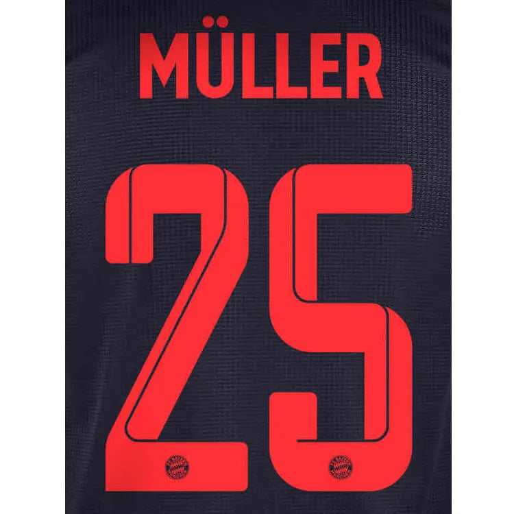 Bayern Munich 2022 23 Third Muller #25 Jersey Name Set (Back)