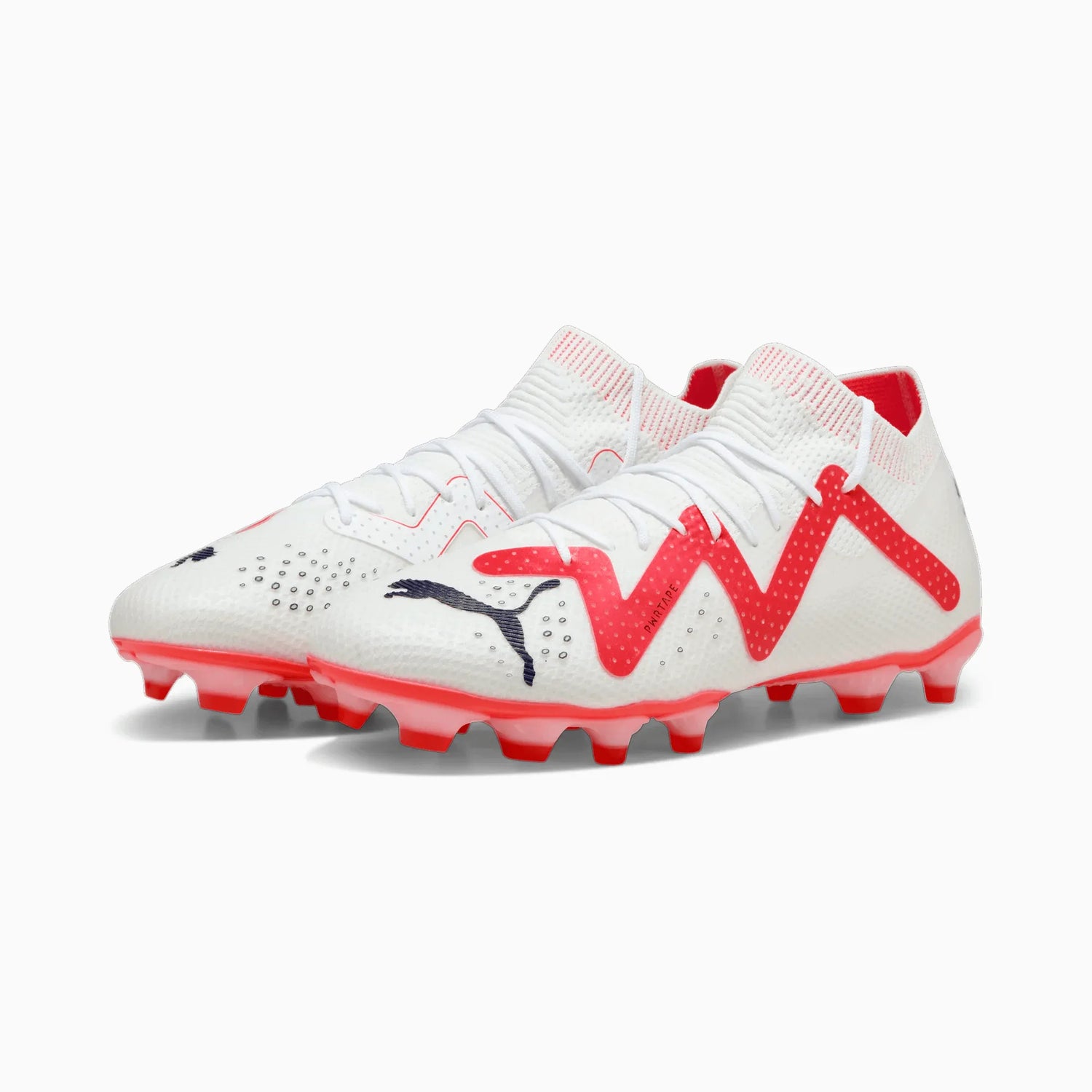 Puma Future Pro FG-AG Puma White-Puma Black-Fire Orchid (Pair - Lateral)