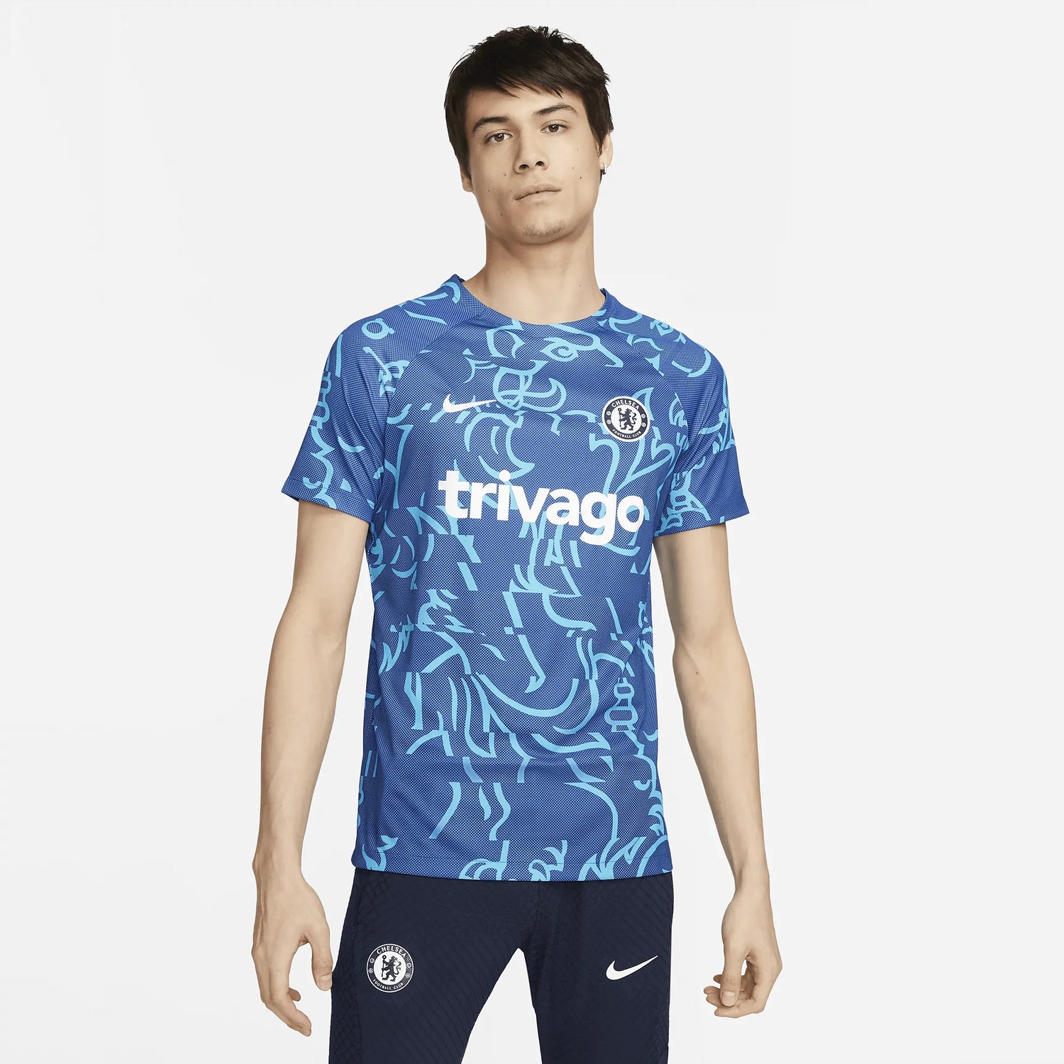 Nike 2022-23 Chelsea Mens Dri-Fit Pre-Match Jersey (Model - Front)