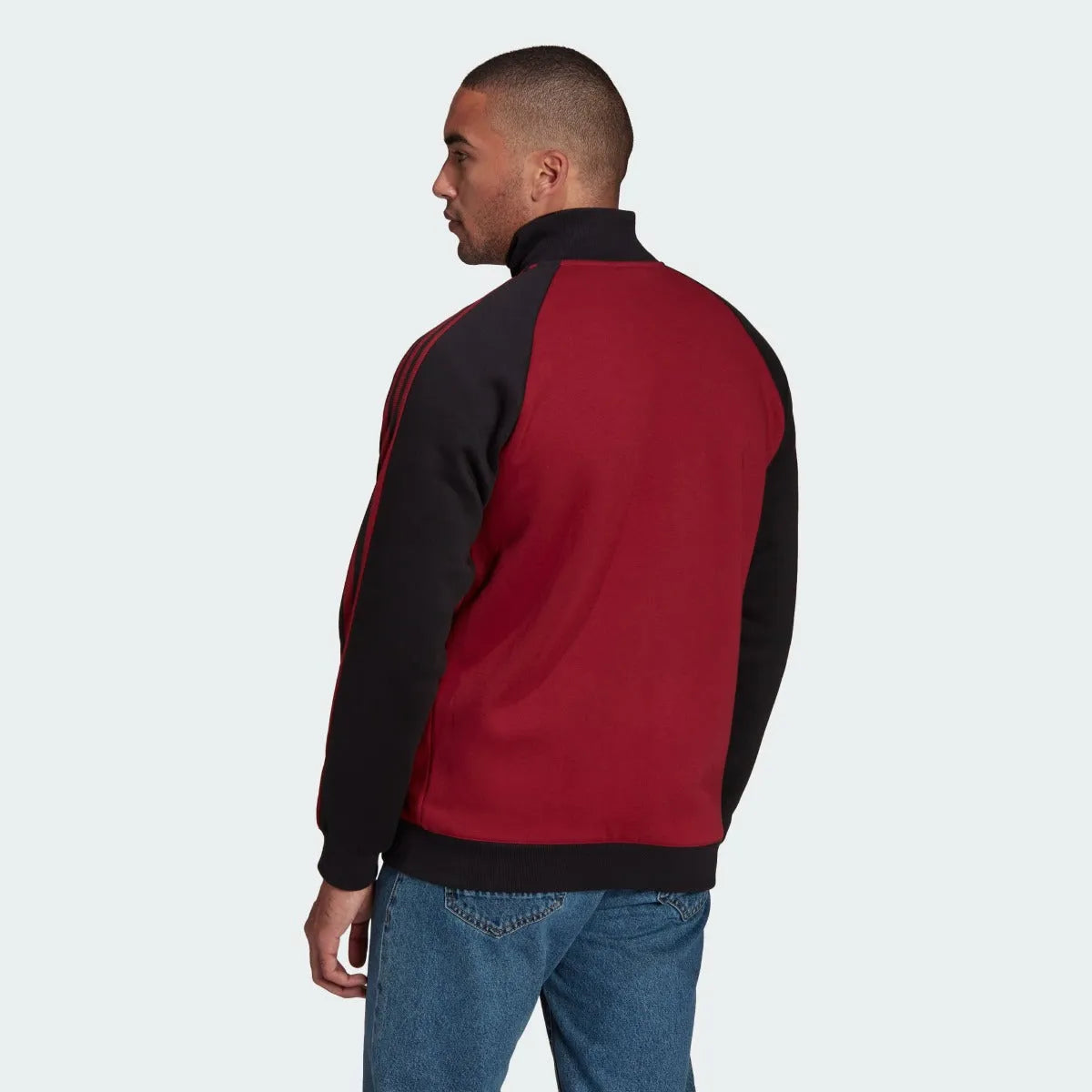 Adidas 2022 Arsenal Anthem Jacket - Noble Maroon-Black (Model - Back)