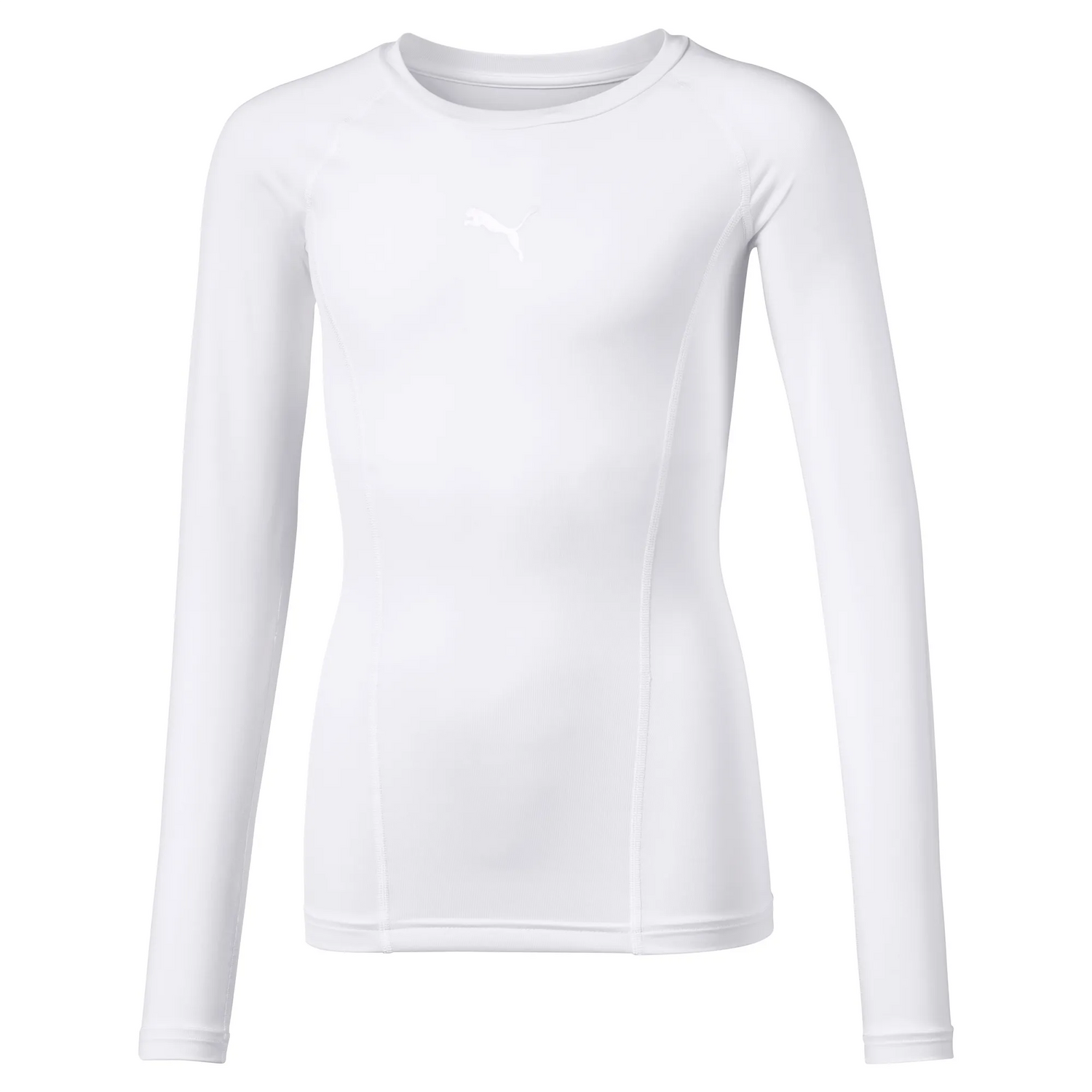 Puma LIGA Baselayer Youth Long Sleeve Tee Puma White (Front)