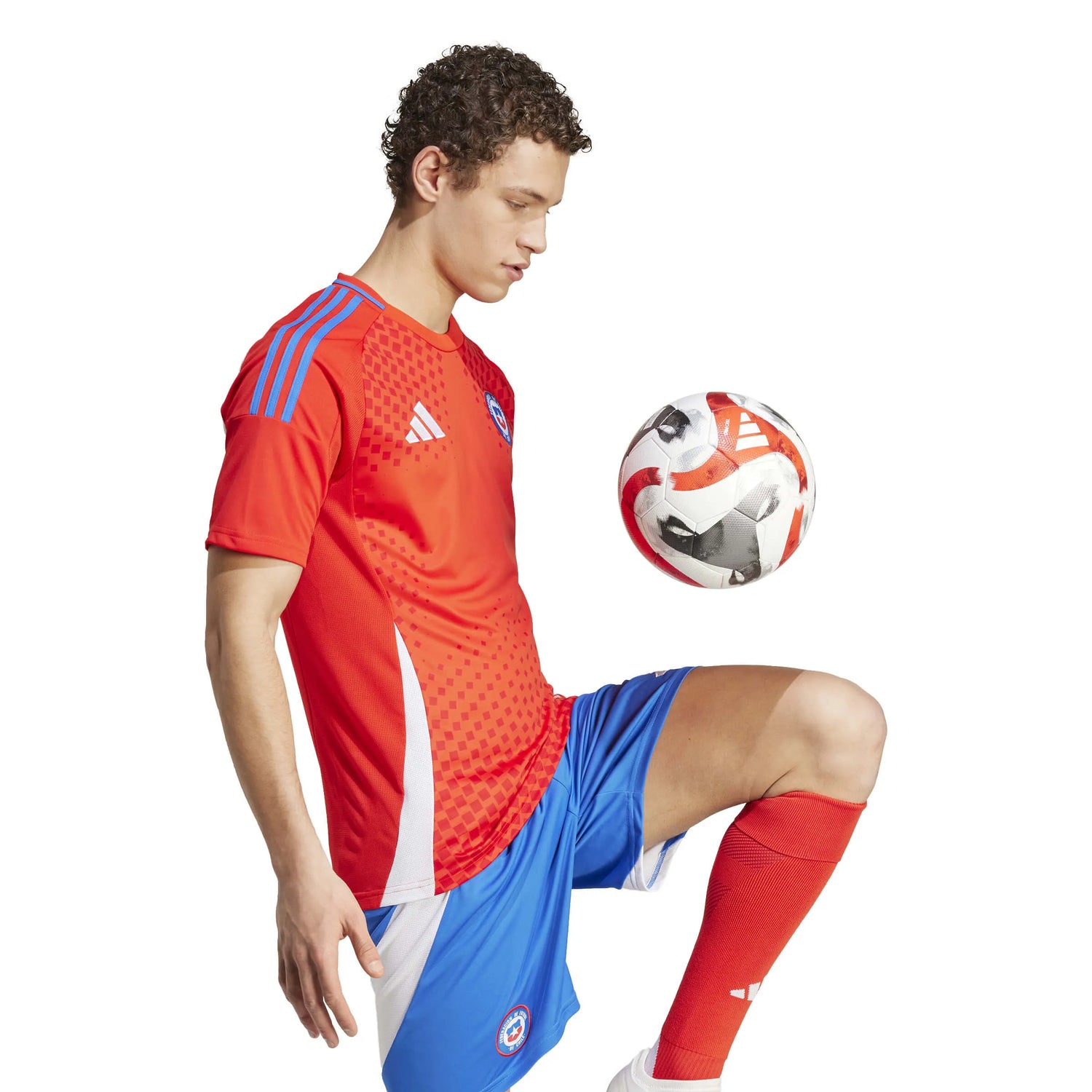 adidas 2024-25 Chile Men's Stadium Home Jersey (Model - Side)