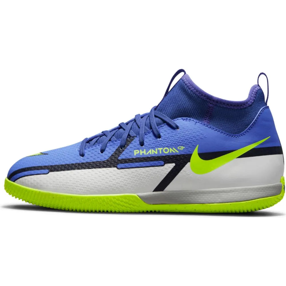 Nike JR Phantom GT2 Academy IC - Sapphire-Volt-Grey (Side 1)