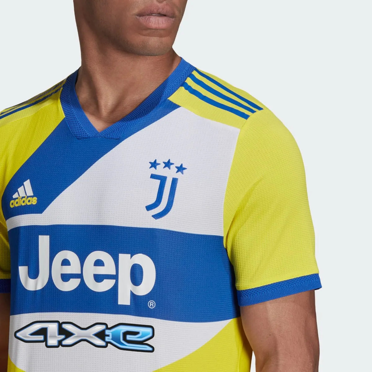 Adidas 2021-22 Juventus Authentic Third Jersey - Yellow-Royal-White (Detail 1)