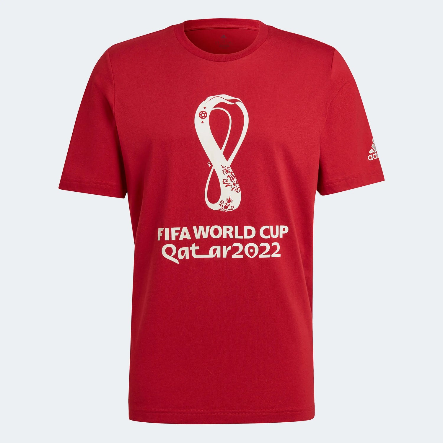 adidas 2022 FIFA World Cup Graphic Tee Active Maroon (Front)