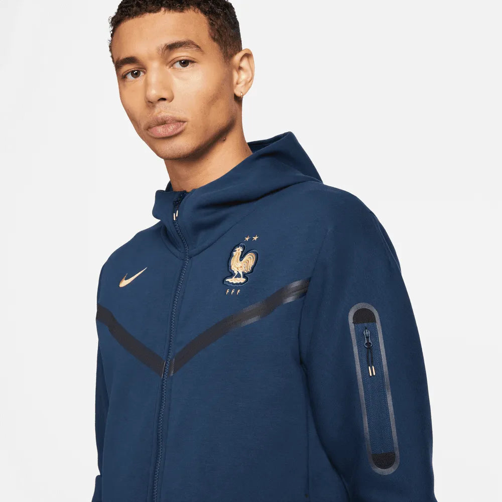 Nike 2022-23 France Full-Zip Tech Fleece Hoodie (Detail 1)