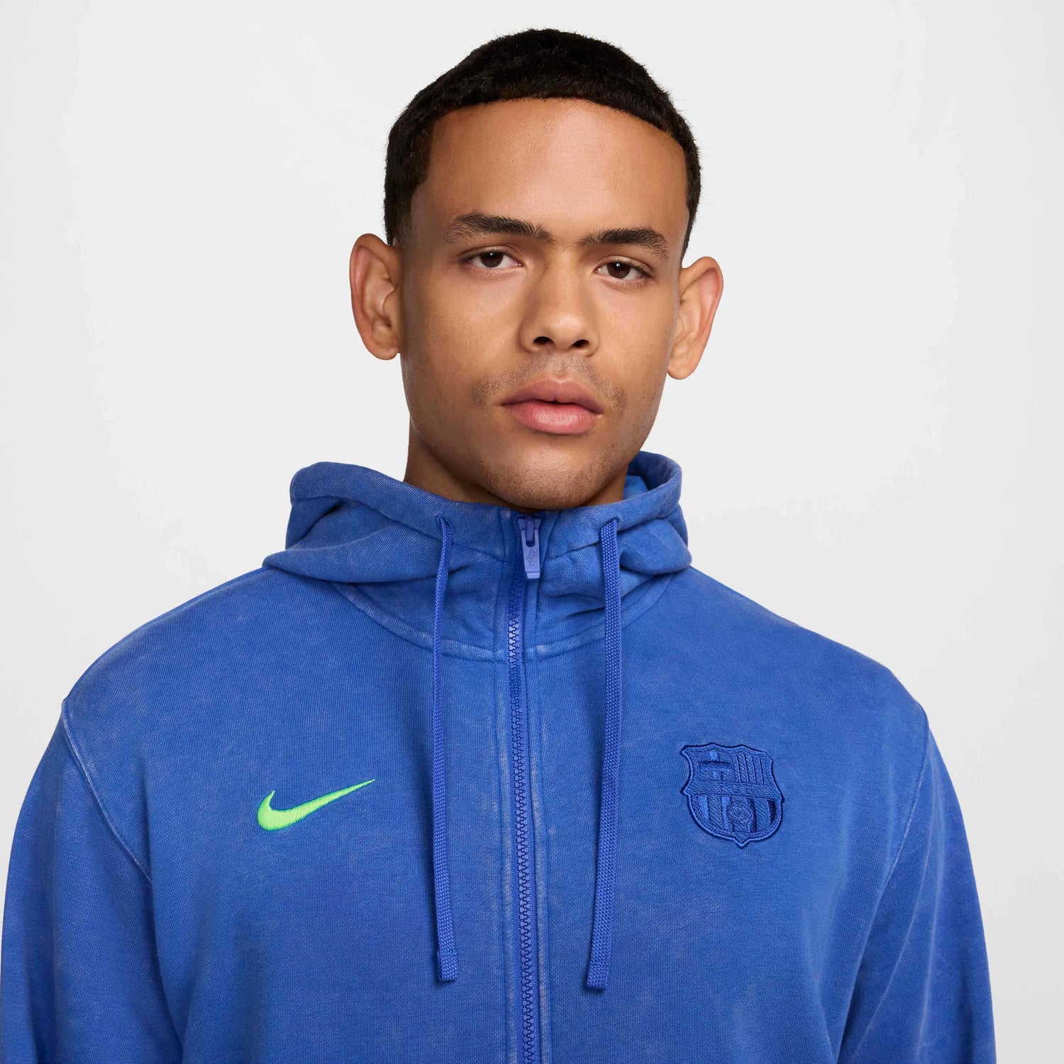 Nike 2024-25 Barcelona Men's Third French terry Full-Zip Hoodie (Detail 1)