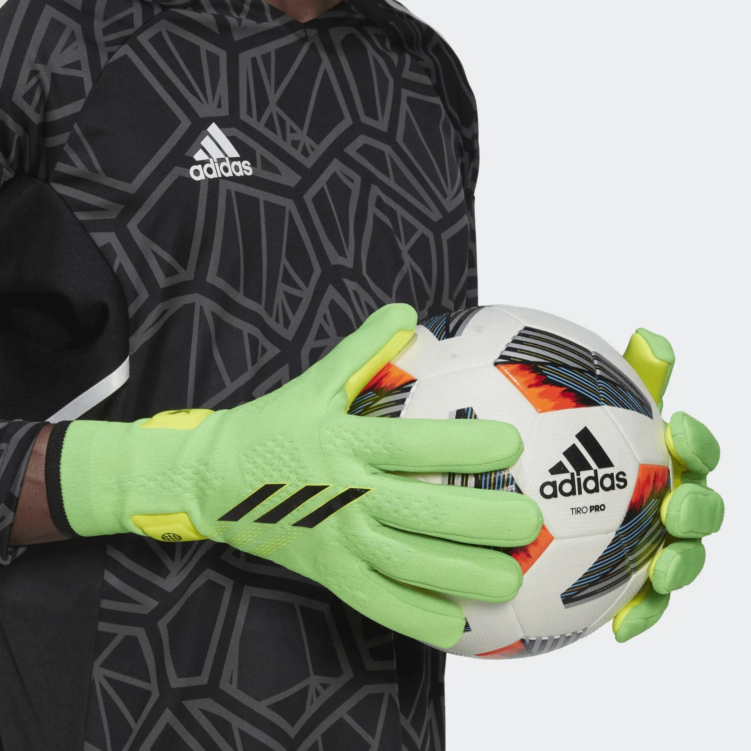 adidas X Speedportal Pro Goalkeeper Gloves - Solar Green-Black-Solar Yellow (Model 1)