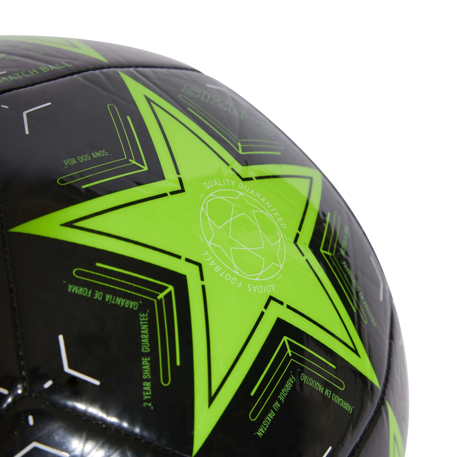 adidas 2024 UCL Club Ball Solar Green - Black - White (Detail 1)