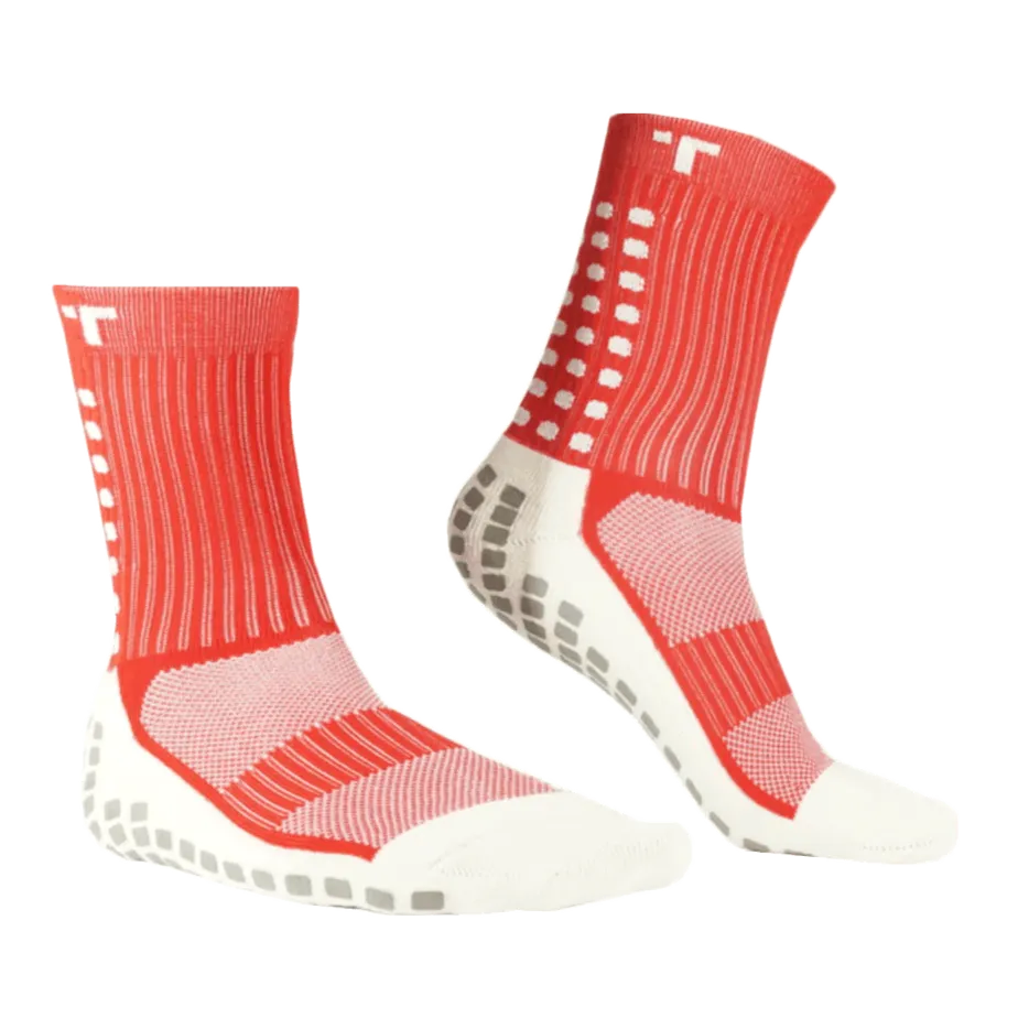 TruSox Mid-Calf Crew Length Socks Red (Pair)