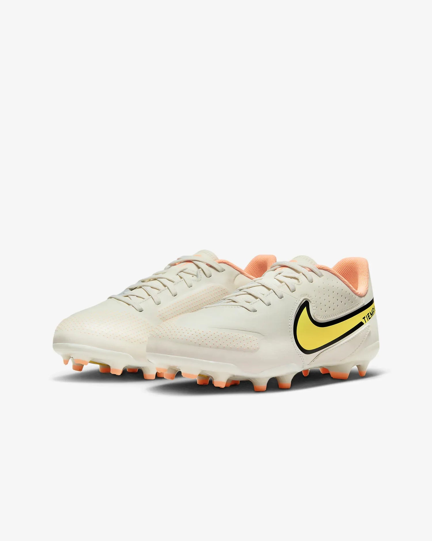 Nike Jr Legend  9 Academy FG-MG - Phantom-Yellow Strike (Pair - Diagonal)