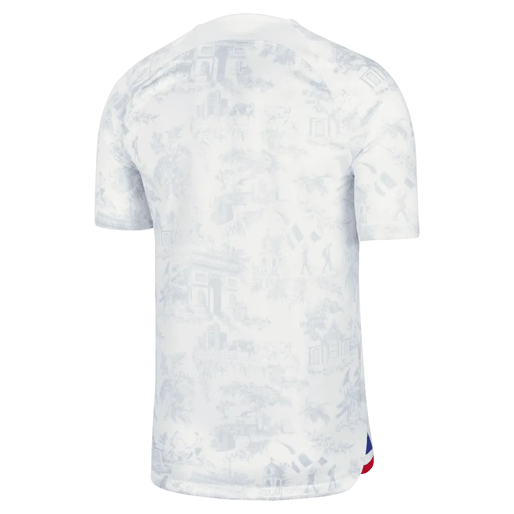 Nike 2022-23 France Away Jersey - White-Royal (Back)