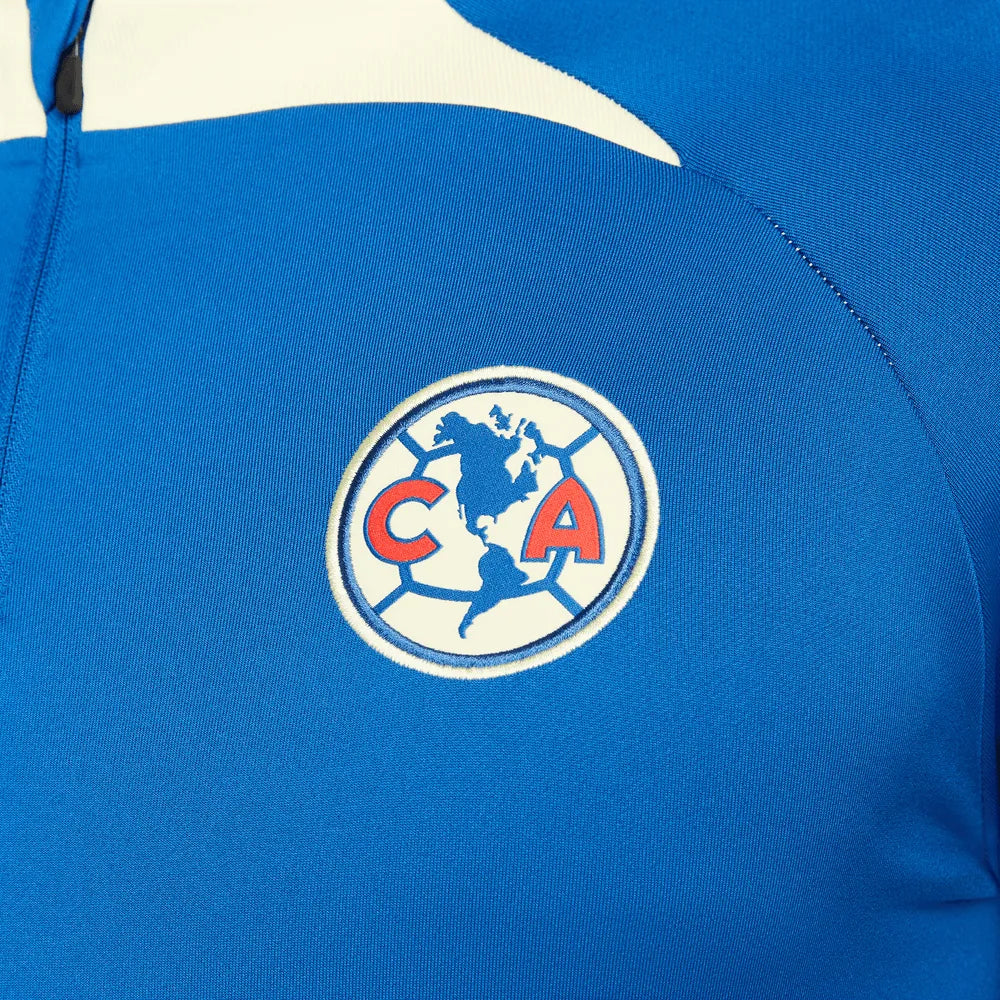 Nike 2023-24 Club America Strike Drill Top - Blue - Yellow (Detail 4)