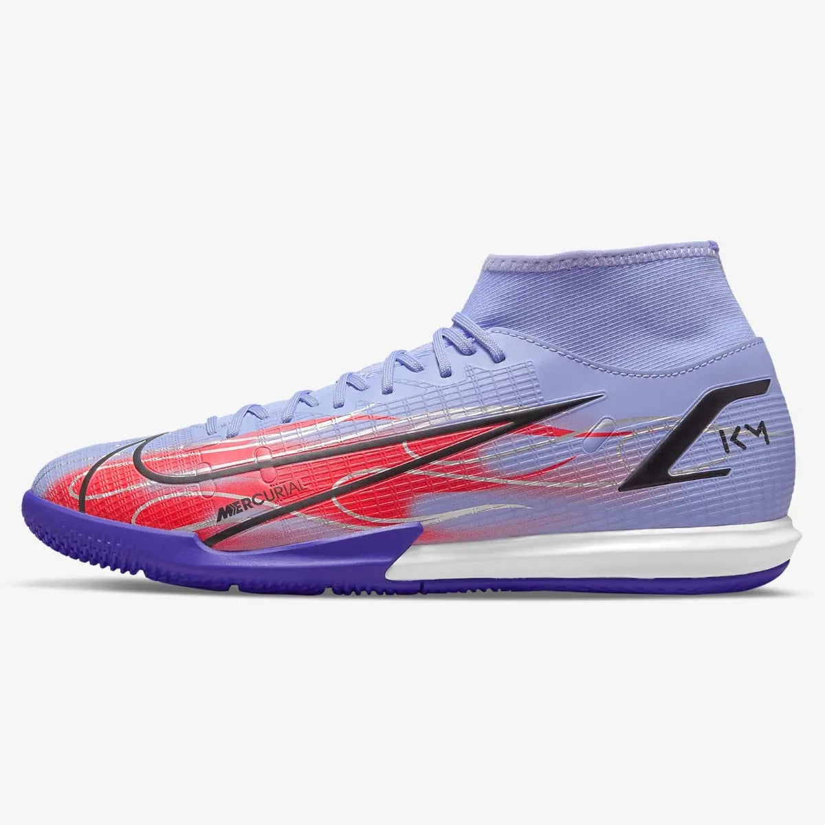 Nike Superfly 8 Academy KM IC - Light Thistle-Bright Crimson (Side 1)