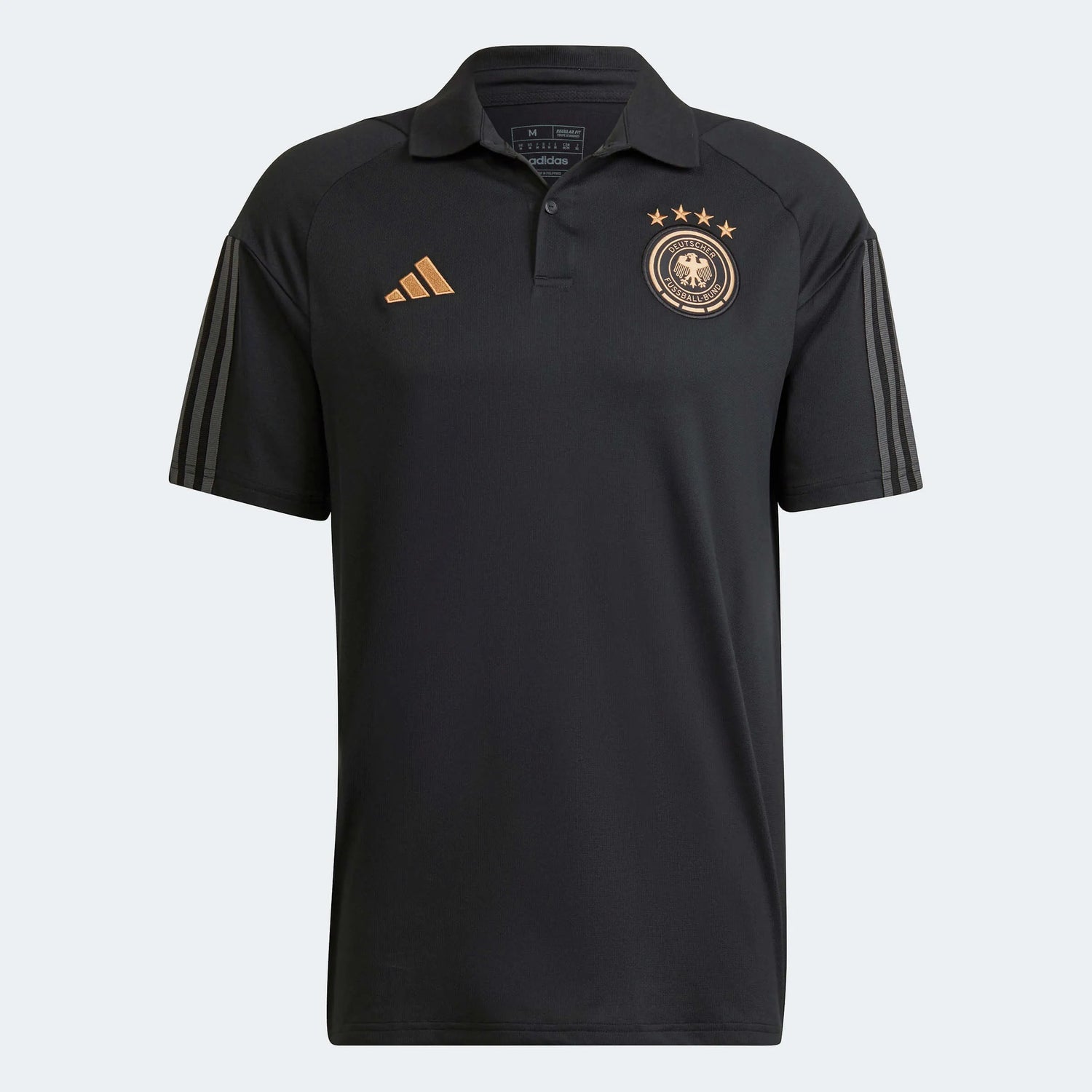 adidas 2022-23 Germany Tiro Polo Shirt - Black