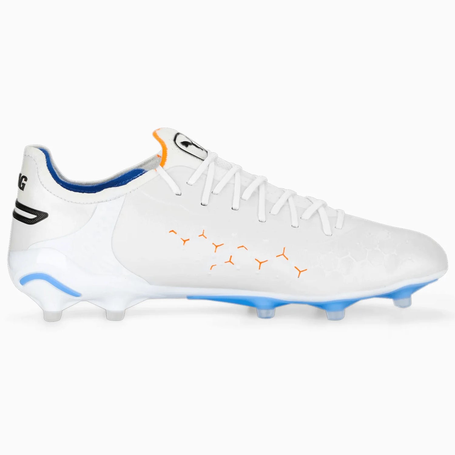 Puma King Ultimate FG-AG Puma White-Puma Black-Blue Glimmer-Ultra Orange (Side 2)