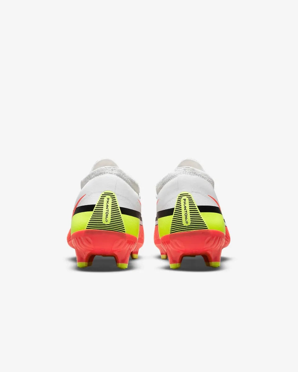 Nike Phantom GT2 PRO FG - White-Volt-Crimson (Pair - Back)