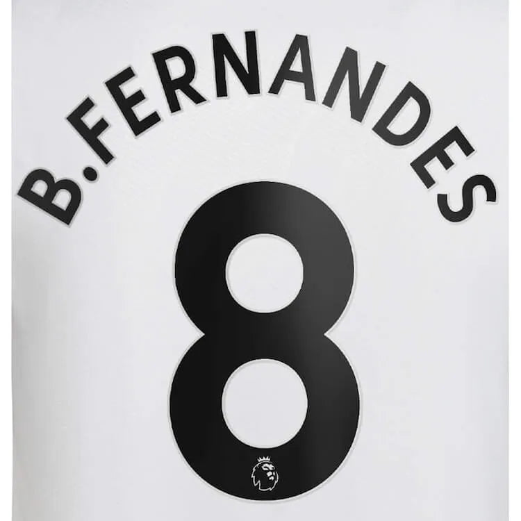 Manchester United 2022 23 Away B. Fernandes #8 Jersey Name Set Black (Back)